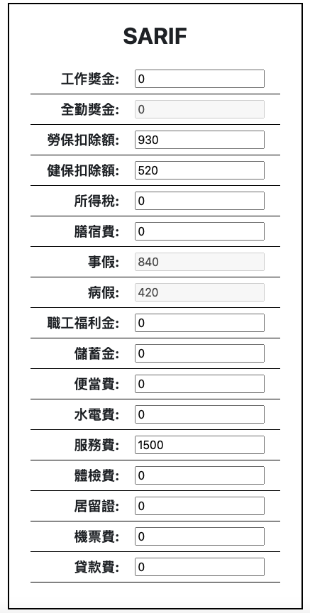 薪資金額調整